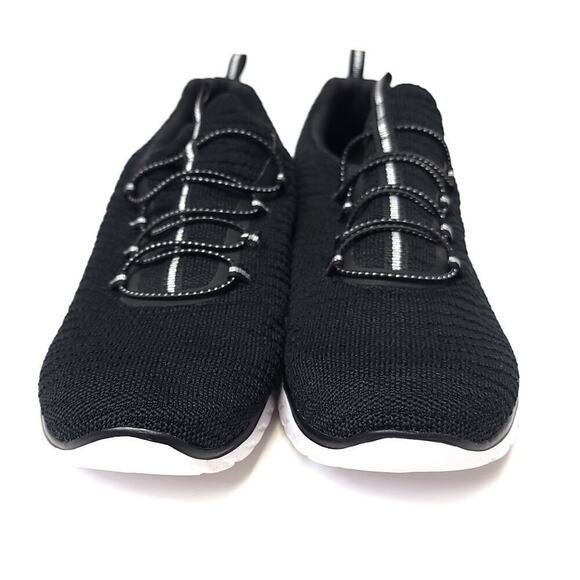 Athletic Works Women’s Bungee Sneakers Size 10 Odor Control Memory Foam Black​​ - Picture 2 of 9